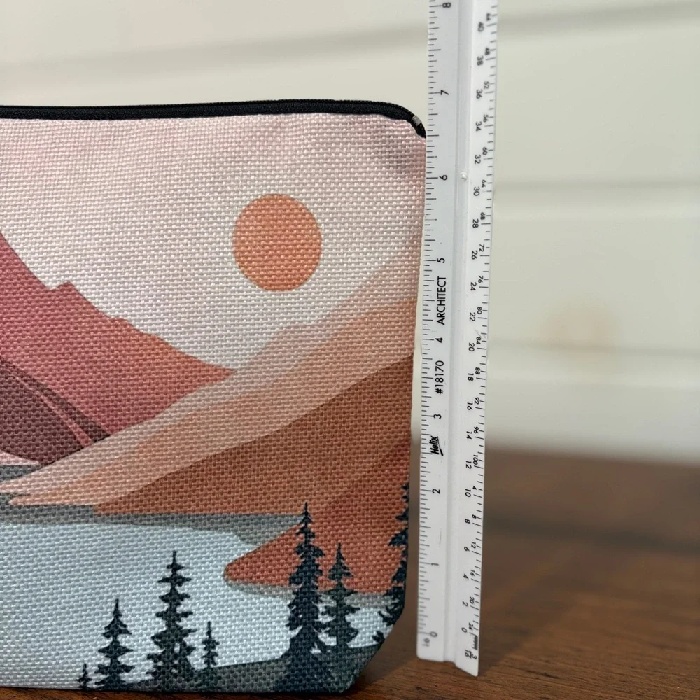 Mountain Scene Cosmetic Bag